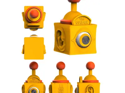 3D Printable Moving Eye Box - No electronics Required 3D print model