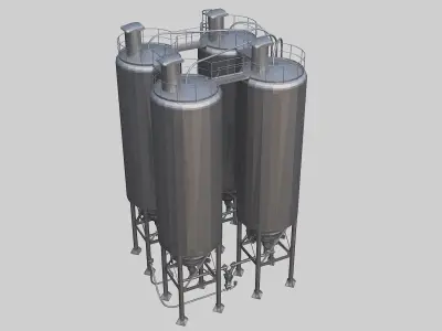 Industrial bakery 3D model