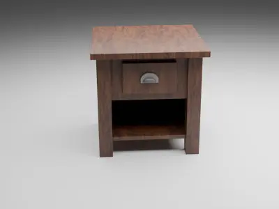 Antique End Table Low-Poly 3D-Model Low-poly 3D model
