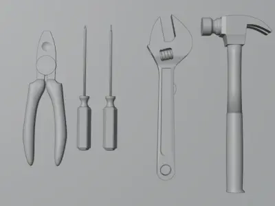 Blender Tool Model Pack Low-poly 3D model
