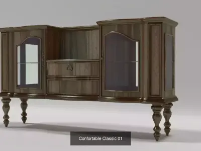 Classic furniture 01 3D Model Pack