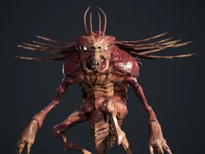 Bug Creature 2 Low-poly 3D model