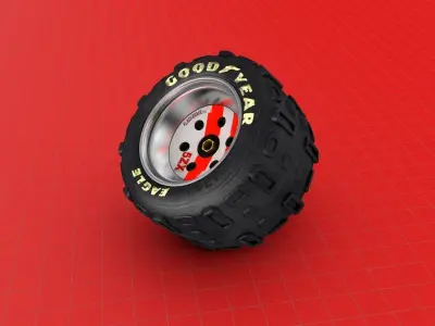 Futuristic Van Wheel 3D model