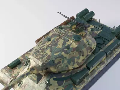 Military Tank Model IS4 USSR 3D model