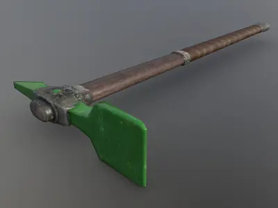 Hoe - Emerald Low-poly 3D model