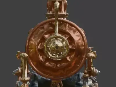 Steampunk Heavy Steam Generator 3D Model Low-poly 3D model
