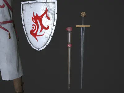 Castle guard Low-poly 3D model purchase