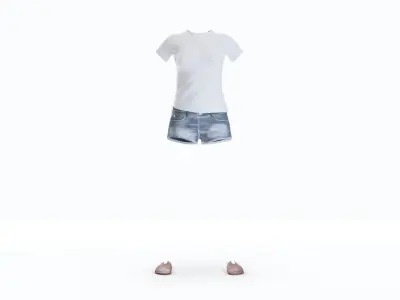 Summer Clothing for Female 3D model