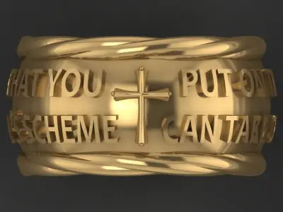 bible verse ring 3D print model