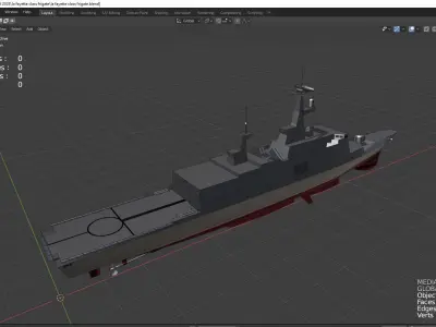 la fayette class frigate 3D model by octagram14