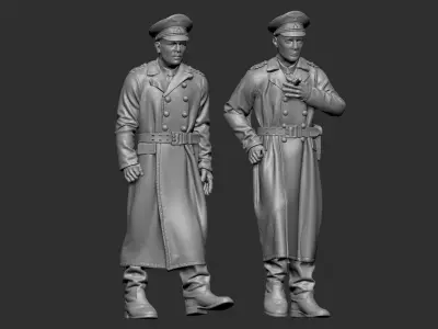 German Officers  3D print model