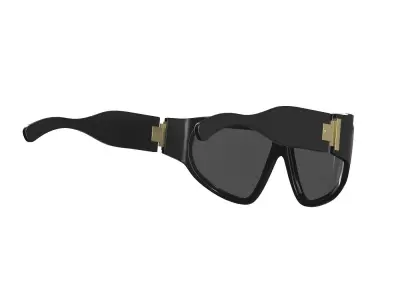 Matt Black Sunglasses 3D model