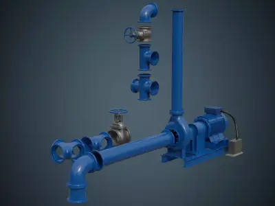 Water Pump 3 Basic 3D model
