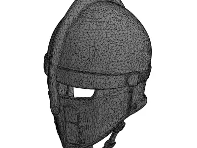 Medieval Knight Helmet PBR GameReady Low-poly 3D model
