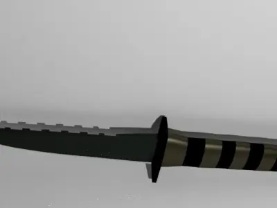 Combat Knife Low-poly 3D model 15