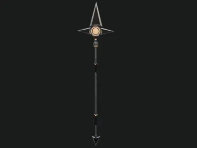 3D Fantasy Spear 03 Glow With PBR Low-poly 3D model