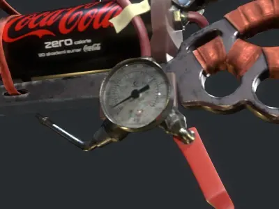 Coke Knife Low-poly 3D model