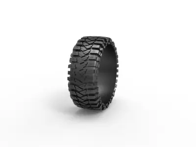 Mud tire Ring 3D print model