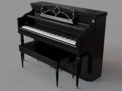 Fischer New York Antique Piano 3D model
