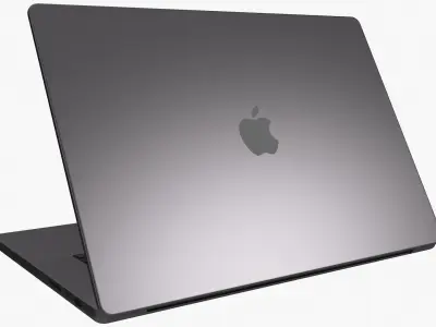 Apple MacBook Pro 16 M5 2025 Space Black Rigged 3D model