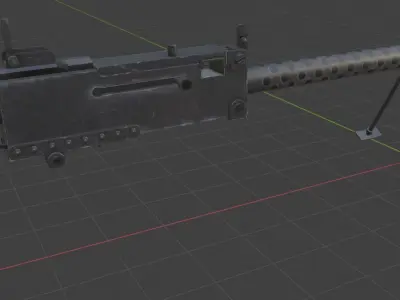 usa 30cal weapon Low-poly 3D model