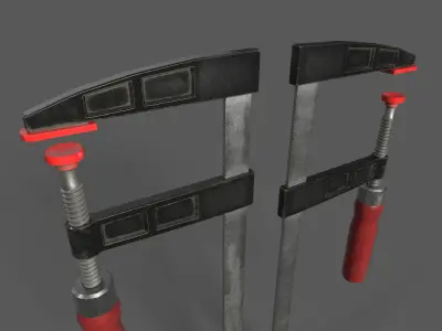F-Clamp wrenches Low-poly 3D model