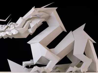 Dragon Low-poly 3D model 3