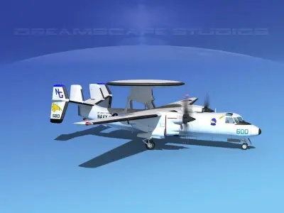 Grumman E-2C Hawkeye V16 3D model