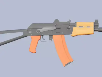 AKS-74U rifle 3D model