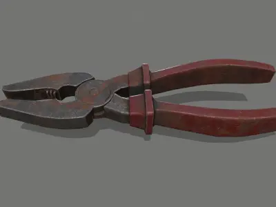 nippers pliers Low-poly 3D model