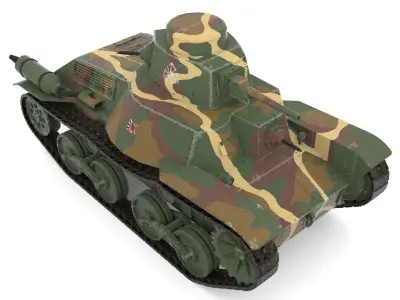 Tank Type 95 Ha-Go Low-poly 3D model