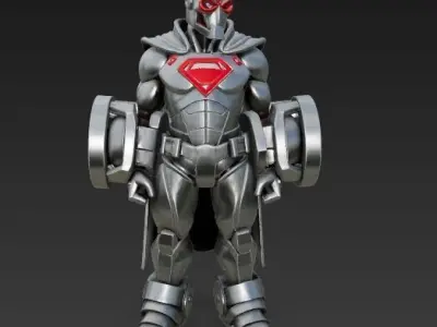 Cyber Hero Armor Retro Sci-Fi 3D Model 3D print model