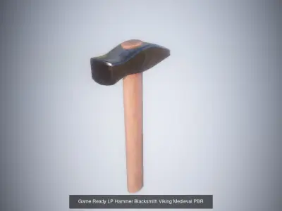 Game Ready Blacksmith Viking Medieval Tools 3D Model Pack