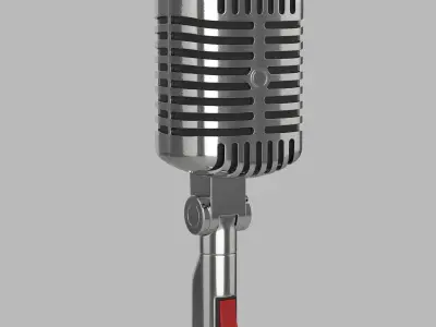 Retro Microphone 3D model