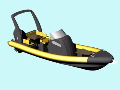 RHIB 24ft 3D model