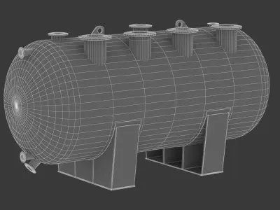 Refinery Acid Reaction Retention Tank 3D model