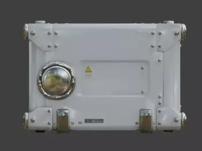 Realistic Sci-Fi Modular Power Core 3D Model Low-poly 3D model