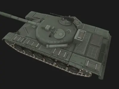 Tank T-72 Low-poly 3D model purchase