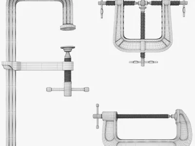 Industrial Tools Kit Collection 3D Model 3D model