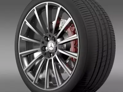 AMG Mercedes Benz S 350 wheel 3D model