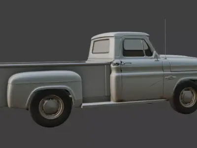 Old Pickup Truck 3D Model 3D model