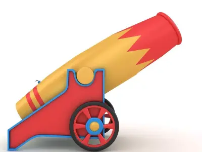 Circus Cannon 3D model