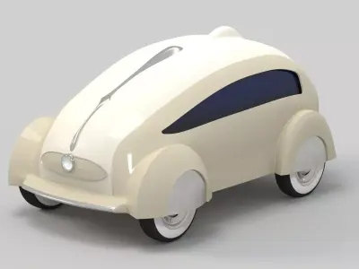  Sci Fi Concept Car Beige  3D model