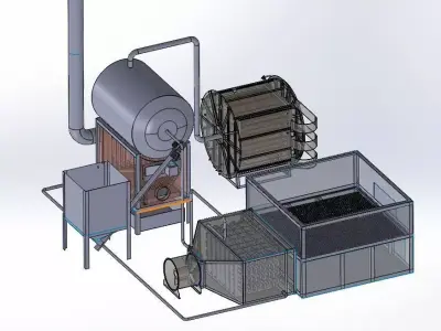 System industrial boiler Free 3D model