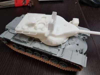 Scale T57 tank turret only 3D model