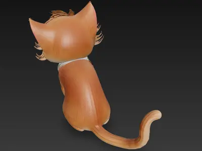 Optimized Low-Poly Kitten 3D Model UE5- Unity Real-Time Ready Low-poly 3D model order
