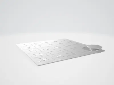Steel Number Plate 3D model