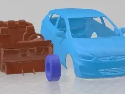 Hyundai Accent 2014 Printable Car 3D print model