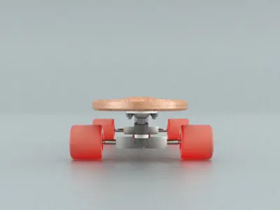 laos Skateboard Low-poly 3D model
