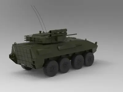 armoured fighting vehicle - APC 3D model purchase